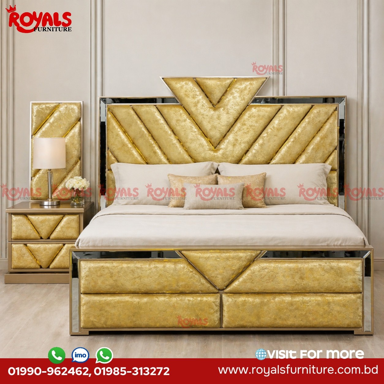 BS-004 Leather SS Bedroom Set (Home Delivery Free)