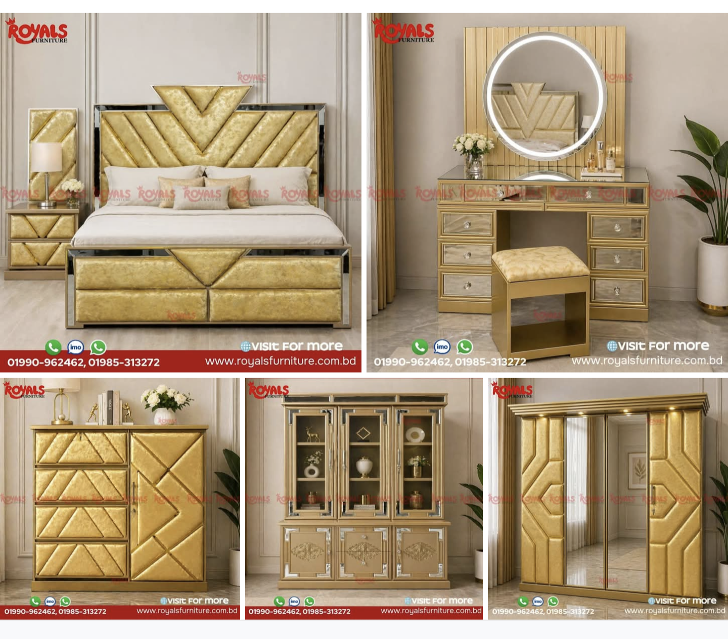 BS-004 Leather SS Bedroom Set (Home Delivery Free)