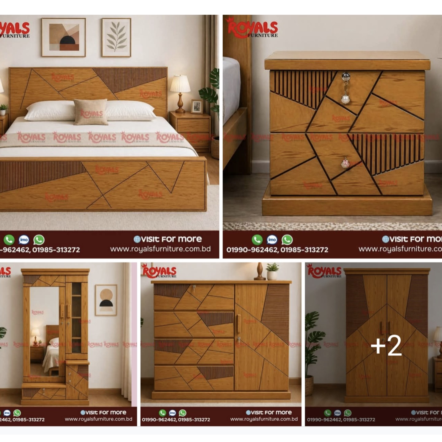 BS-002 Malaysian MDF Bedroom Set